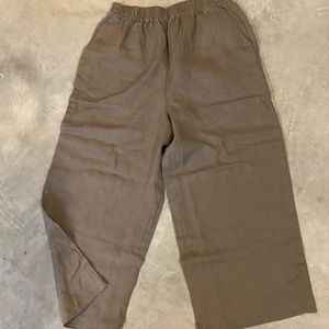 Ankle length linen pants